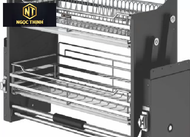 Giá chén bát nâng hạ di động 2 tầng R015-700